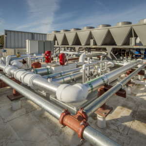 Rooftop Air Handlers and Associated Plumbing