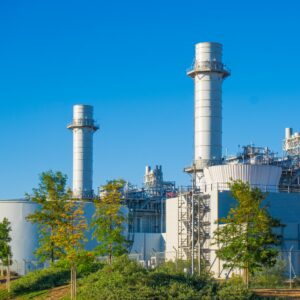 Natural gas fired turbine power plant